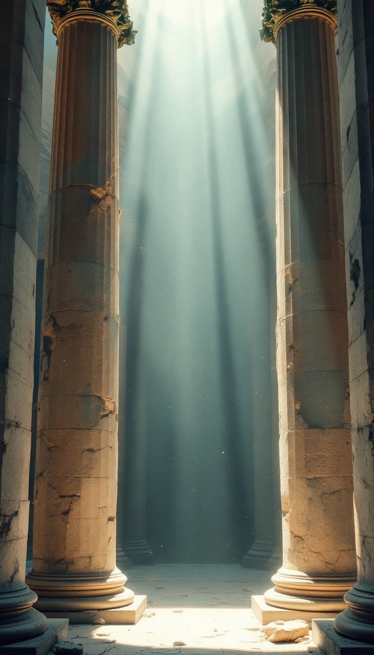 Free Ancient Columns Illuminated Image - Columns, Ancient, Architecture ...