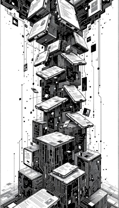 Free Digital Waterfall Illustration Image - Illustration, Ink ...