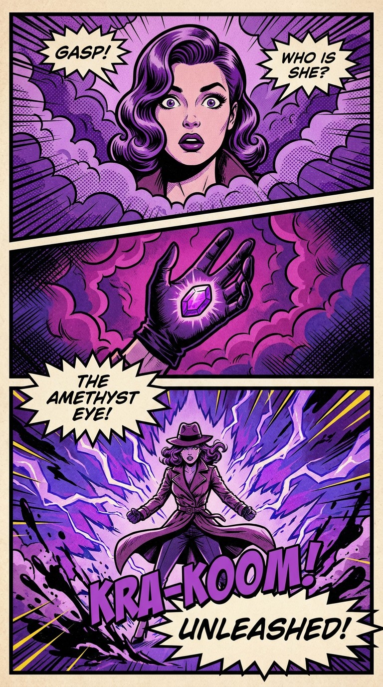 Free Purple Power Unleashed Image - Comic, Purple, Illustration ...