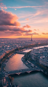 Free Sunset over river Image - Sunset, River, City | Download at StockCake