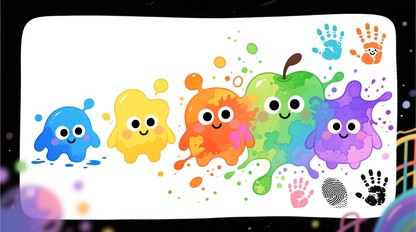 Free Colorful Blob Friends Image - Colorful, Whimsical, Ink | Download ...
