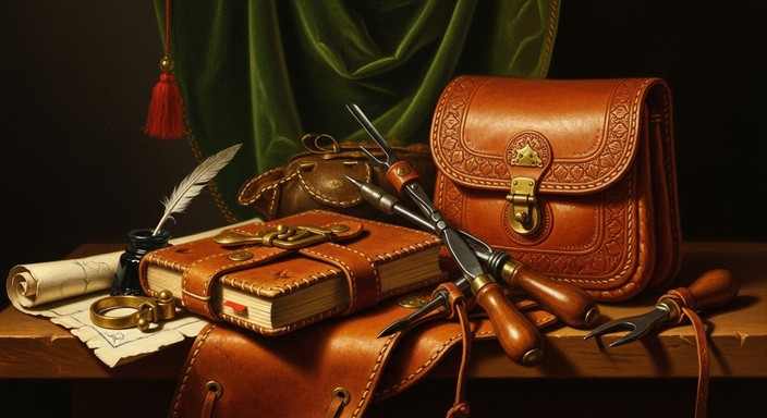 Free Artisanal Leather Still-life Image - Leather, Journal, Pouch ...