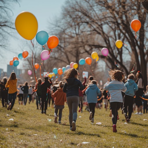 Free Joyful Balloon Chase Image - Children, Balloons, Park | Download ...