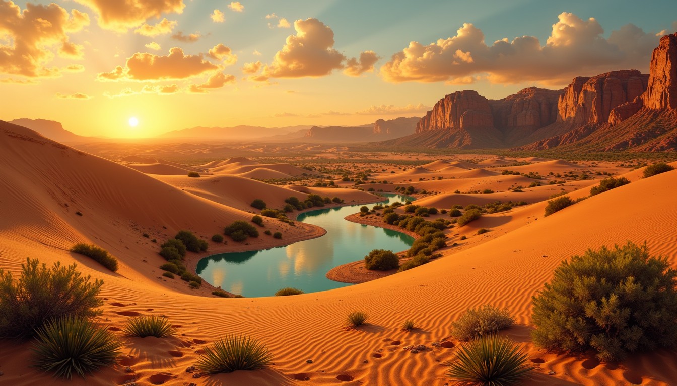 Free Desert Oasis Sunset Image - Desert, Sunset, Oasis | Download at ...