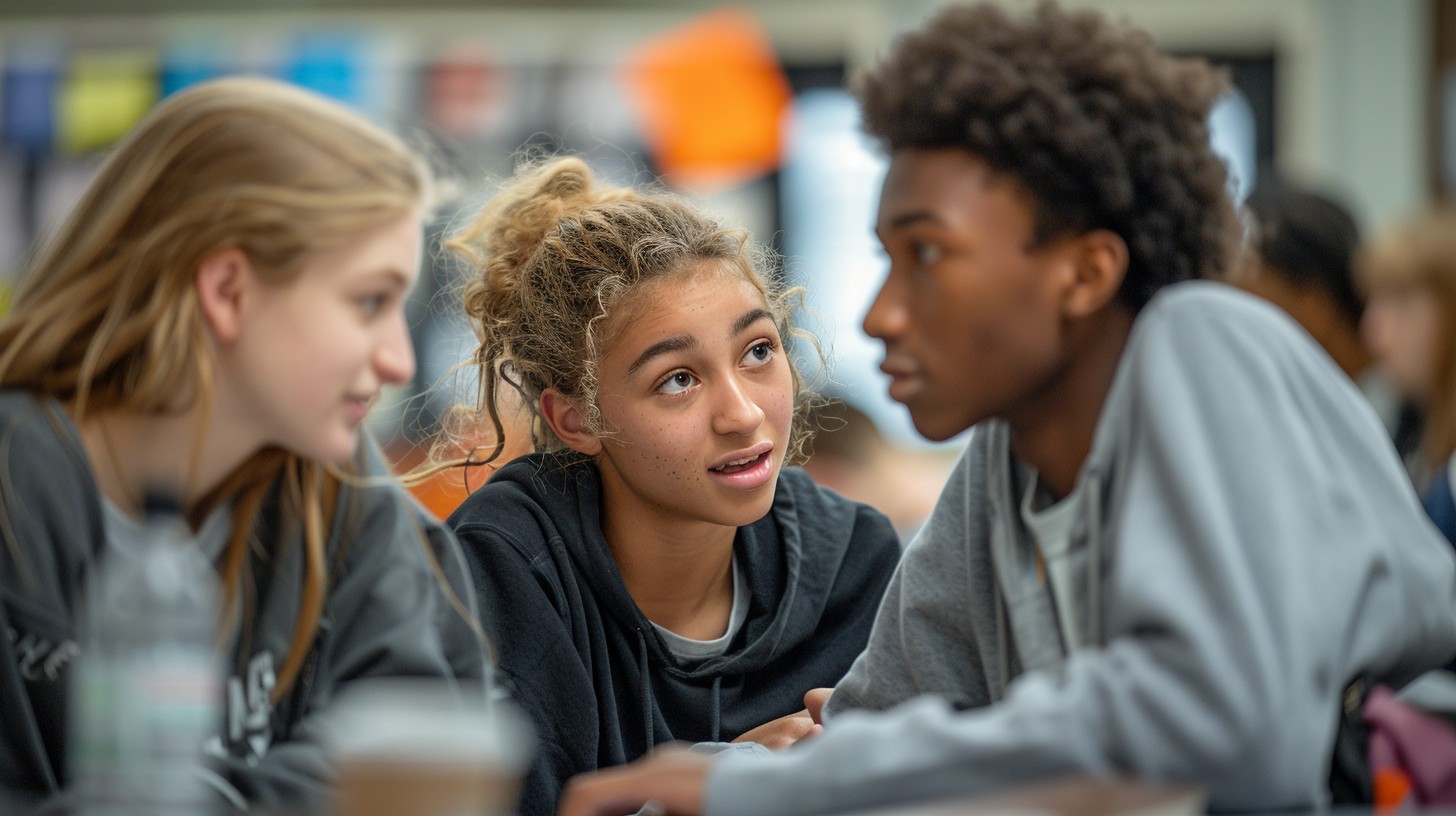 Free Students Discussing Together Image - Students, Discussion, School ...