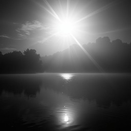 Mornign Reflection Free Serene Morning Reflection Image - Sunrise, Reflection, Monochrome ...
