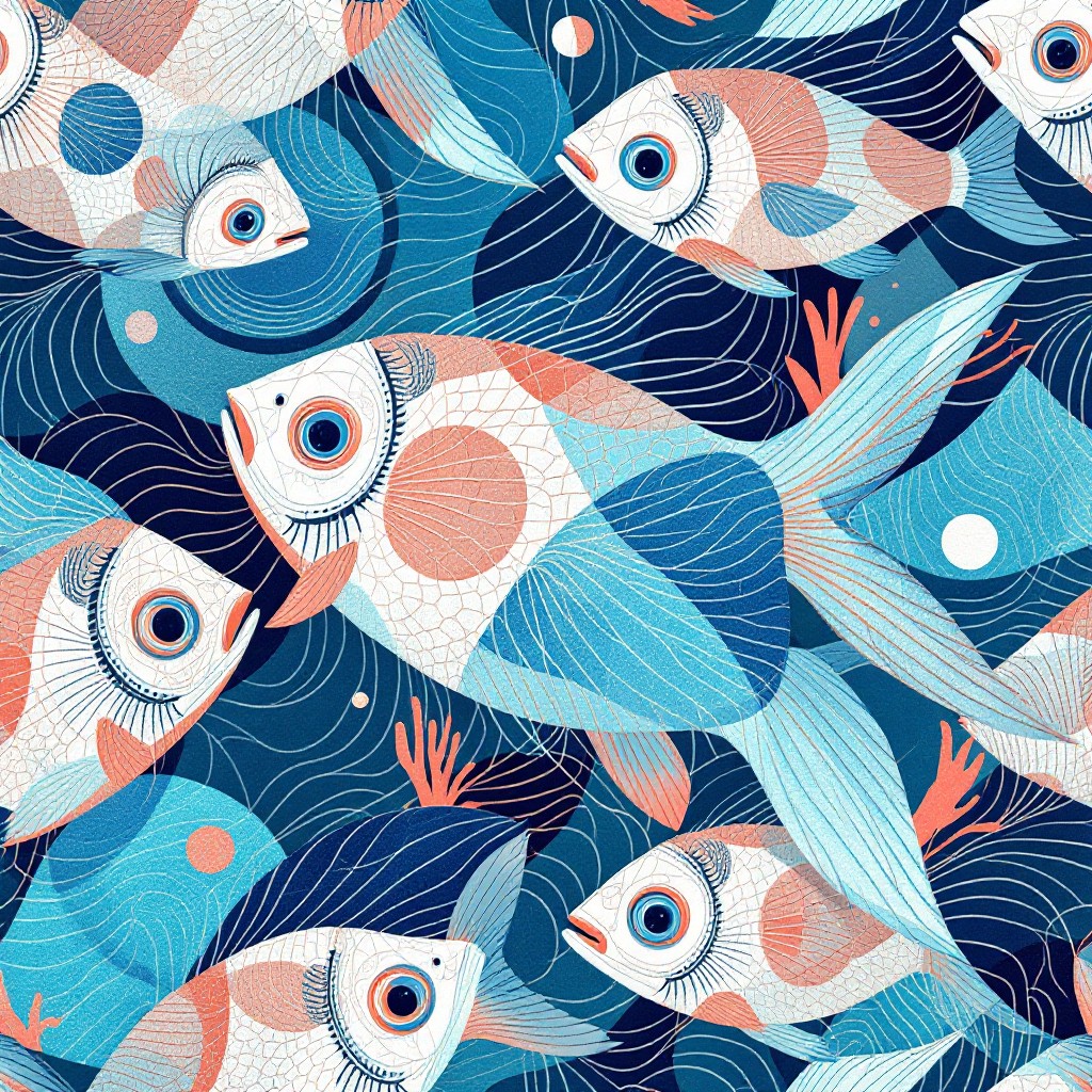 Free Abstract Aquatic Mosaic Photo - Fish, Scales, Eyes | Download at ...