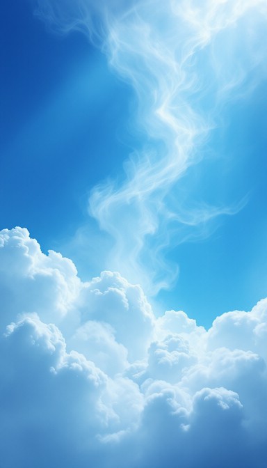 Free Heavenly Blue Sky Image - Sky, Clouds, Sunbeams | Download at ...