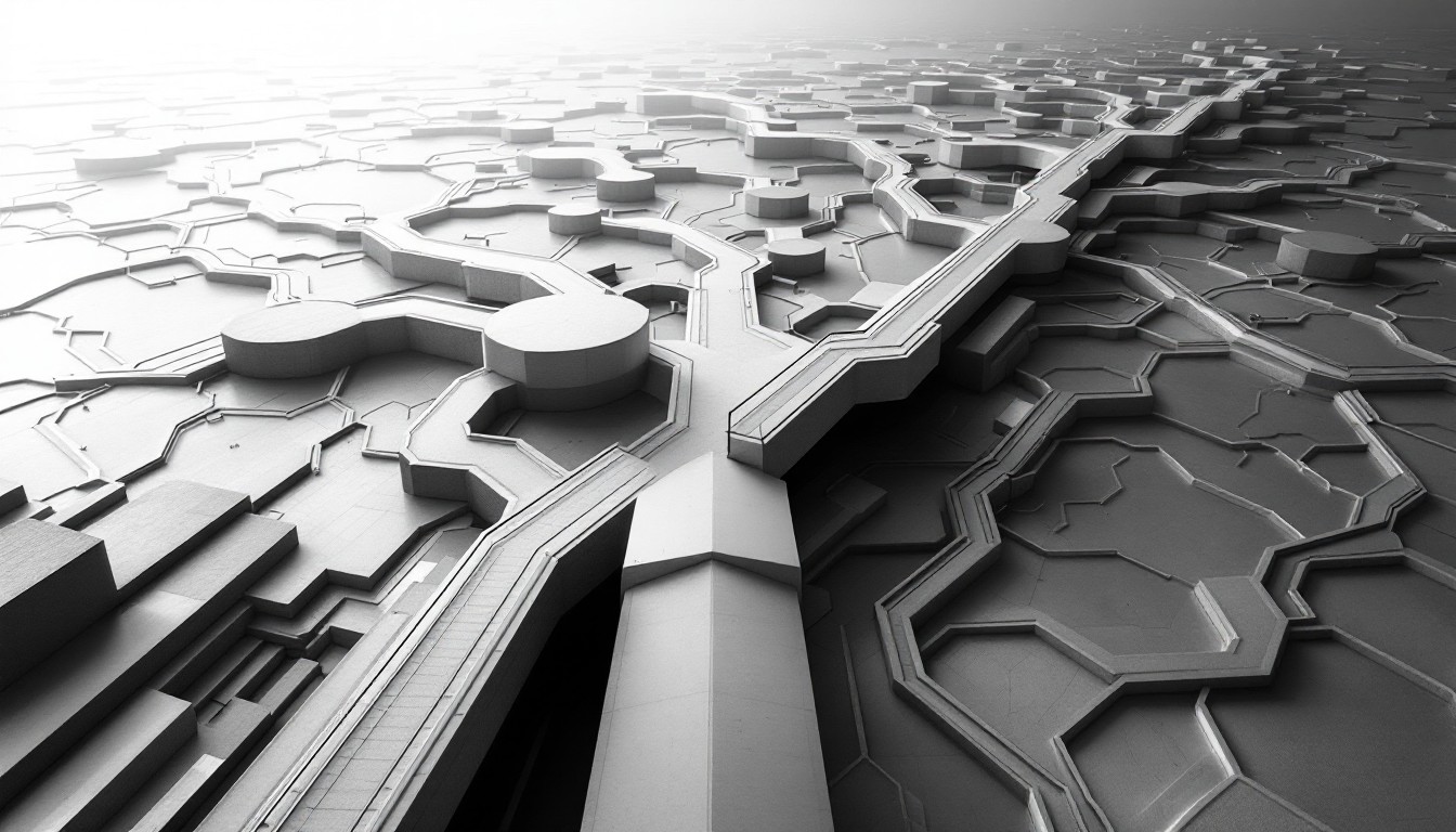 Free Connected Pathways Converge Image - Abstract, Pathways, Monochrome ...
