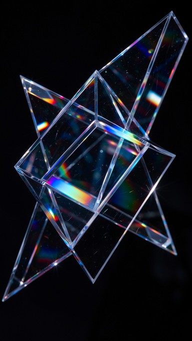 Geometric Capture Light Free Holographic Prism Portal Image - Holographic, Prismatic, Geometric ...