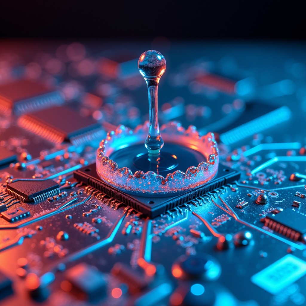 Free Liquid meets technology Image - Splash, Droplet, Technology ...