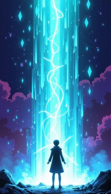 Free Crystal Light Wielder Image - Anime, Silhouette, Crystal ...