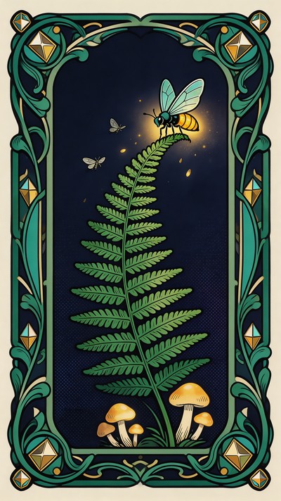Fern Using Magic Free Luminous Forest Magic Image - Firefly, Fern, Bioluminescent ...