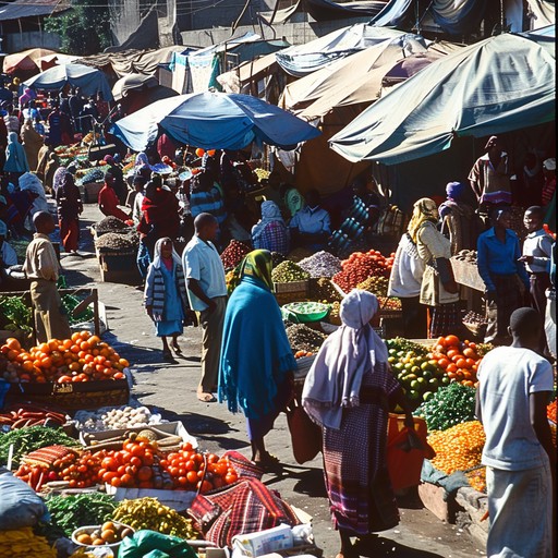 Free Bustling Market Scene Image - Market, Vegetables, Fruits ...