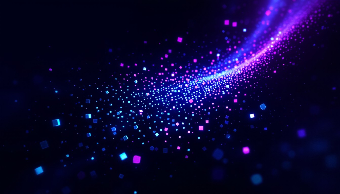 Free Glowing Digital Stream Image - Pixels, Purple, Blue | Download at ...