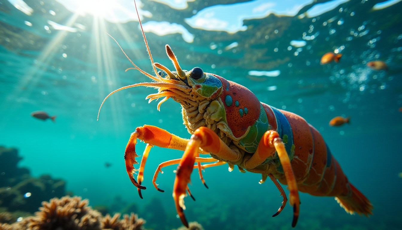 Free Vibrant Underwater Crustacean Image - Crustacean, Underwater ...