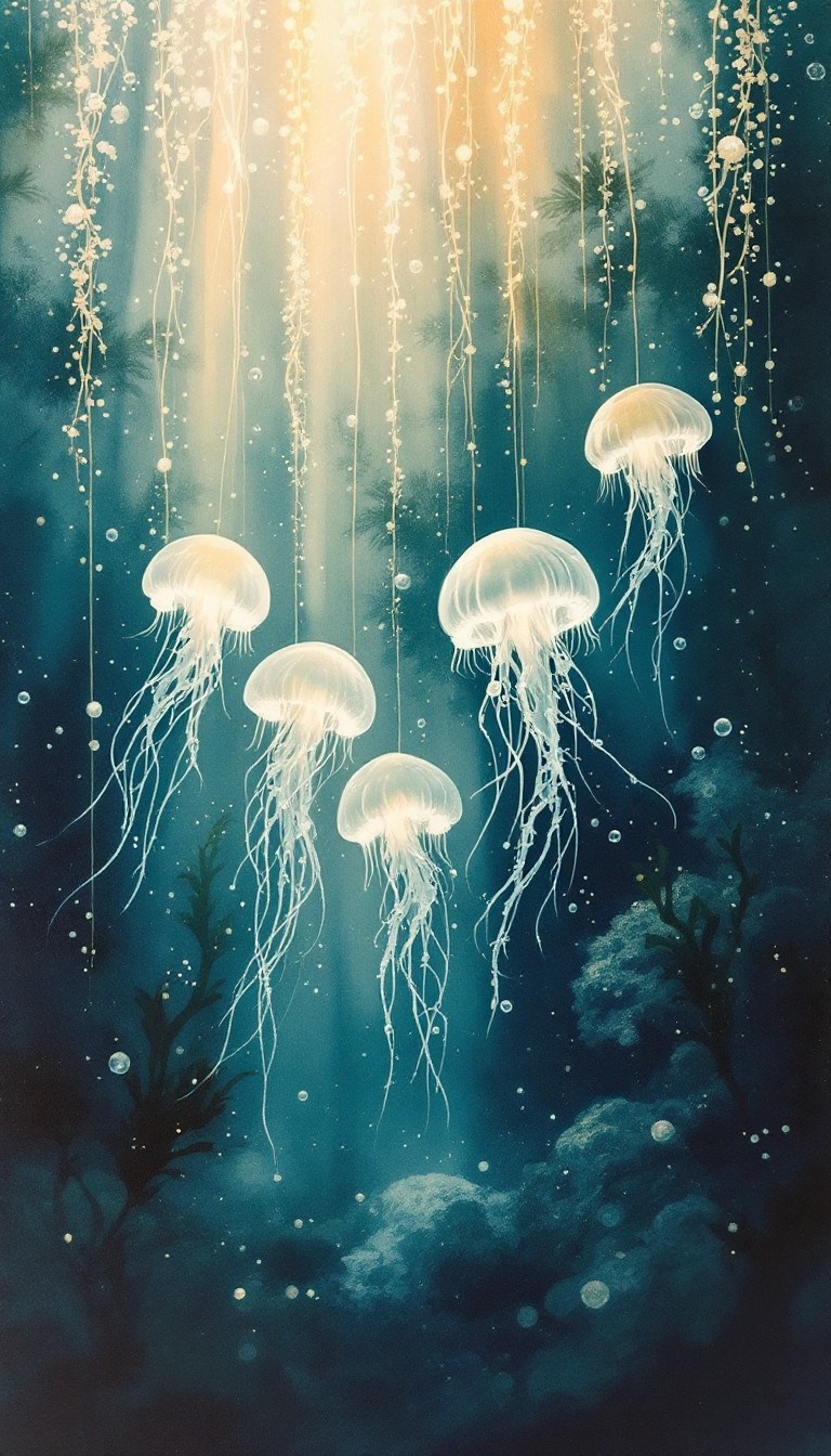 Free Glowing Jellyfish Dance Image - Jellyfish, Ocean, Underwater ...