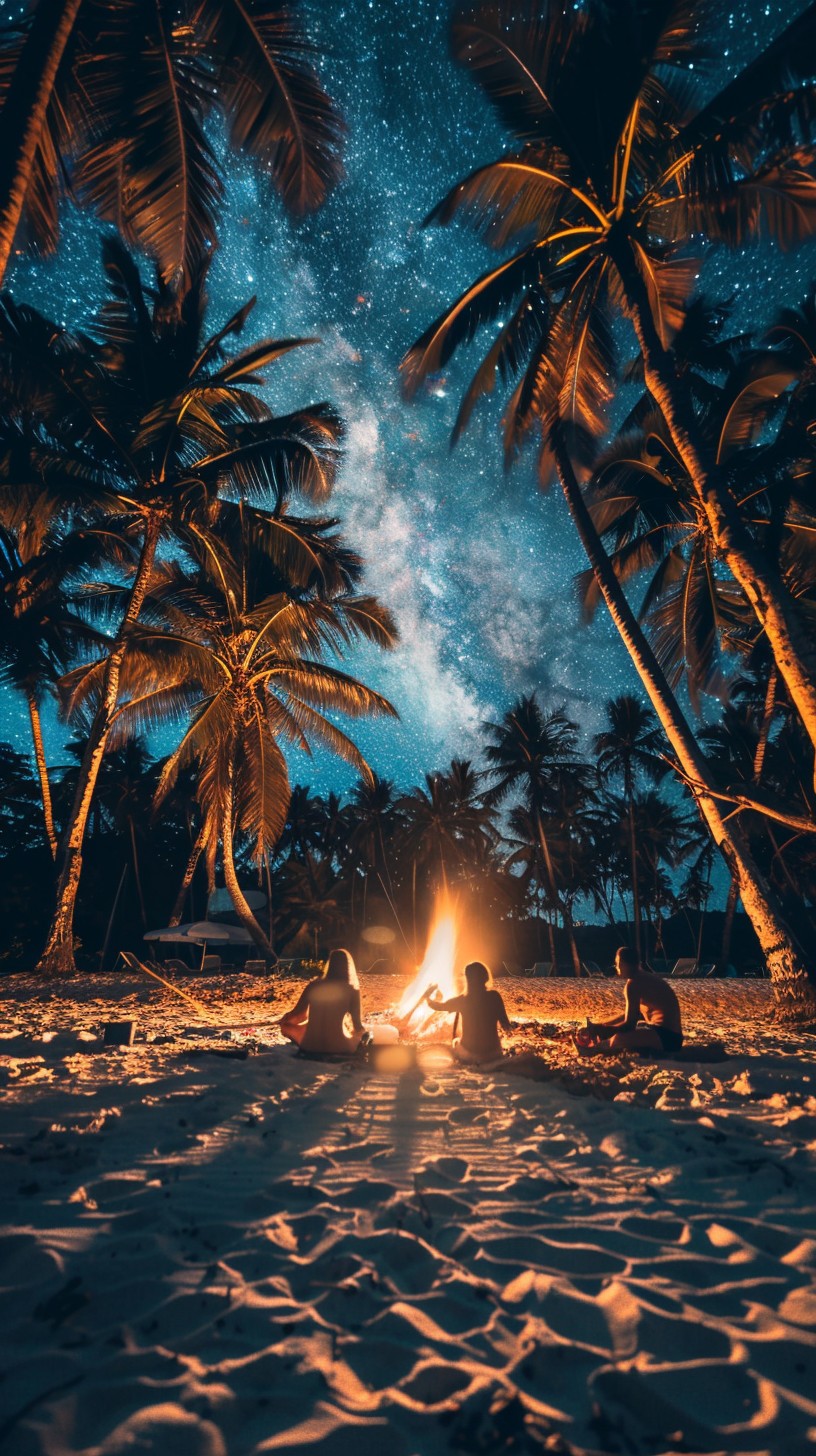 Free Starry Beach Night Image - Night, Stars, Beach | Download at StockCake
