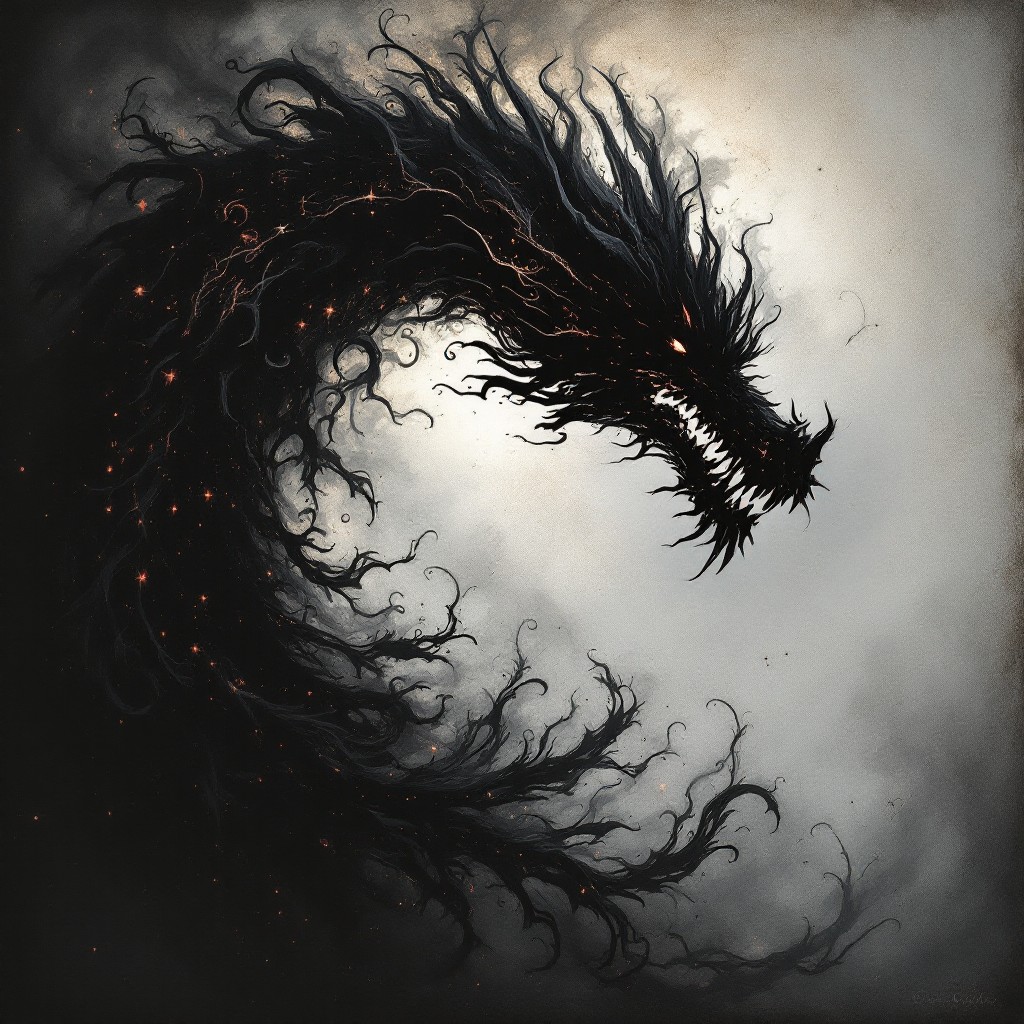 Free Shadow Dragon Rising Image - Dragon, Gothic, Ink | Download at ...