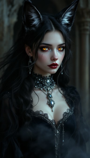 Free Gothic Black Fox Image - Fox, Gothic, Dark | Download at StockCake