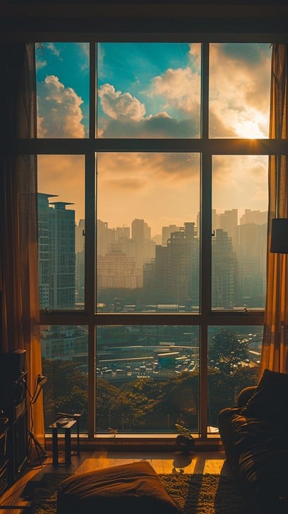 Free Urban Sunrise View Image - Sunrise, Cityscape, Window | Download ...
