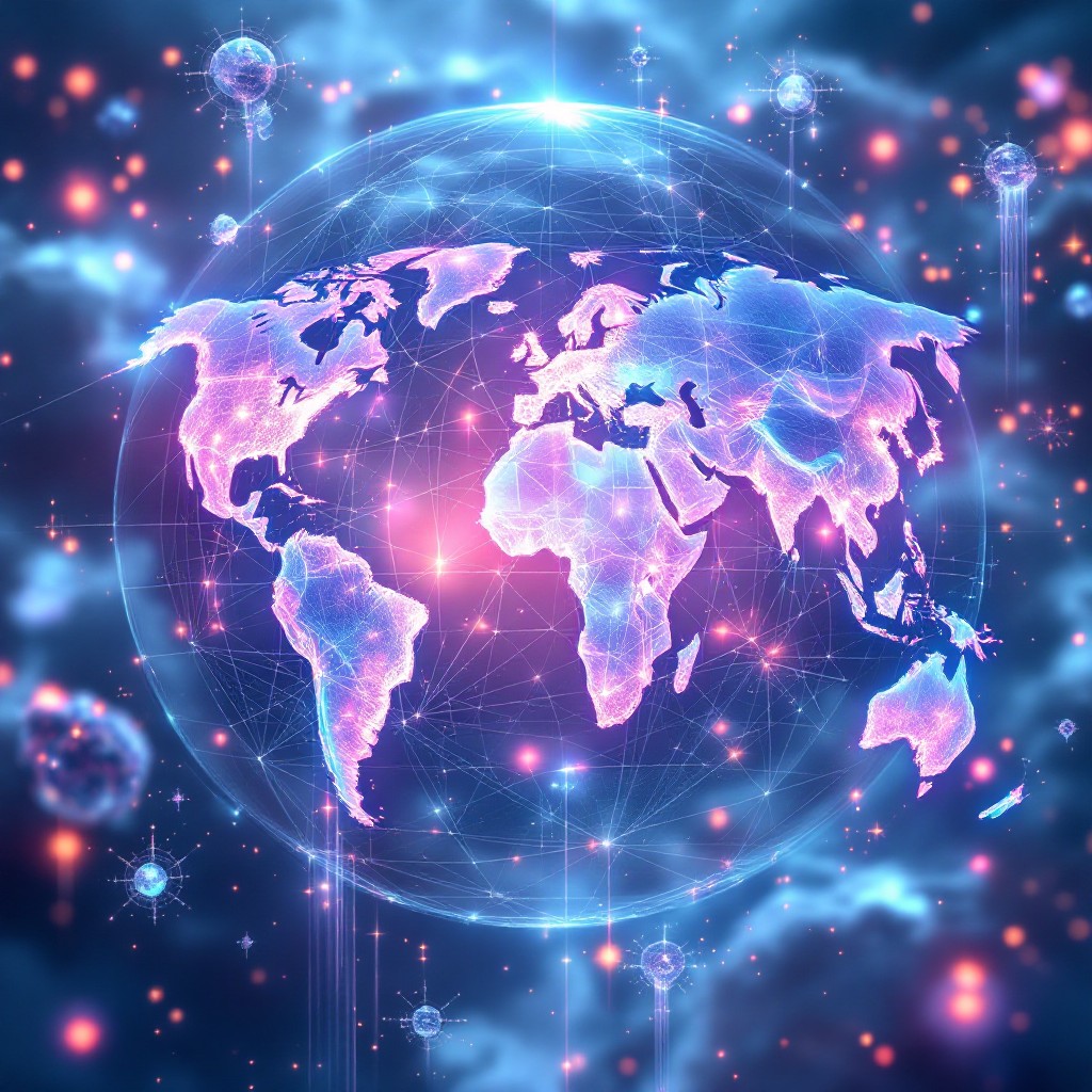 Free Digital World Network Image - Holographic, Global, Digital ...