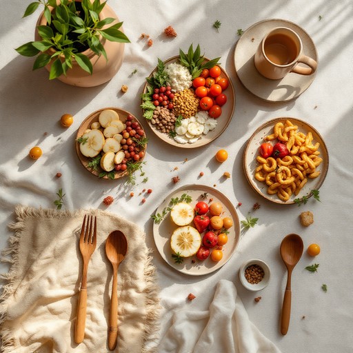 Free Colorful Breakfast Spread Image - Breakfast, Colorful, Tablecloth ...