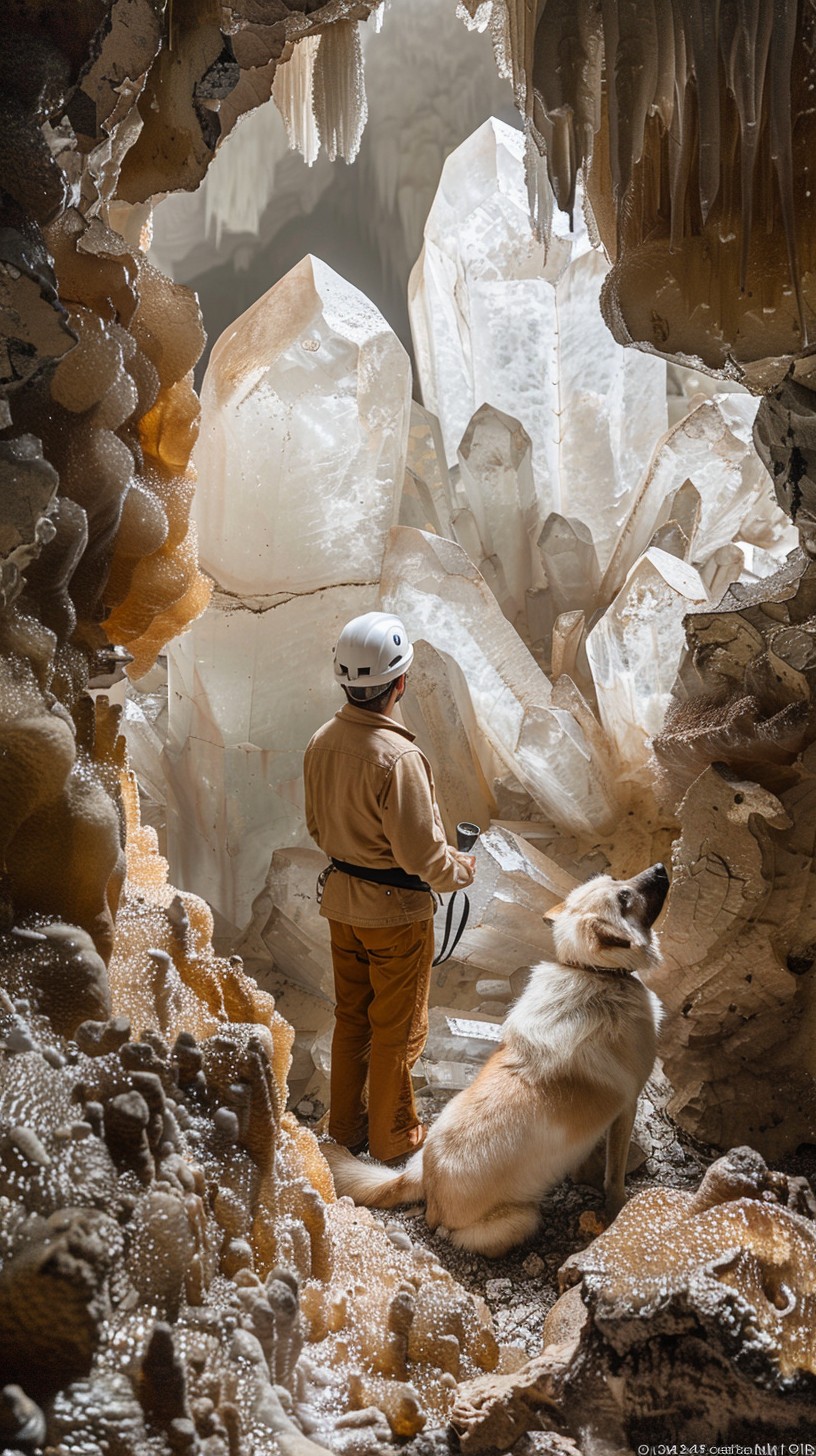 Download Cave Exploration Moment Image - Explorer, Cave, Crystals ...