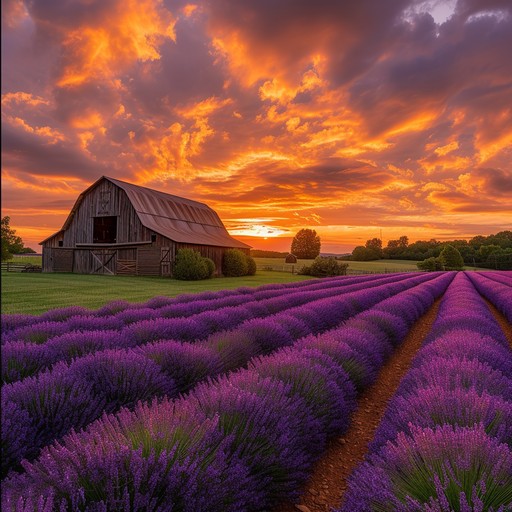 Free Lavender Sunset Serenity Image - Sunset, Lavender, Barn | Download ...