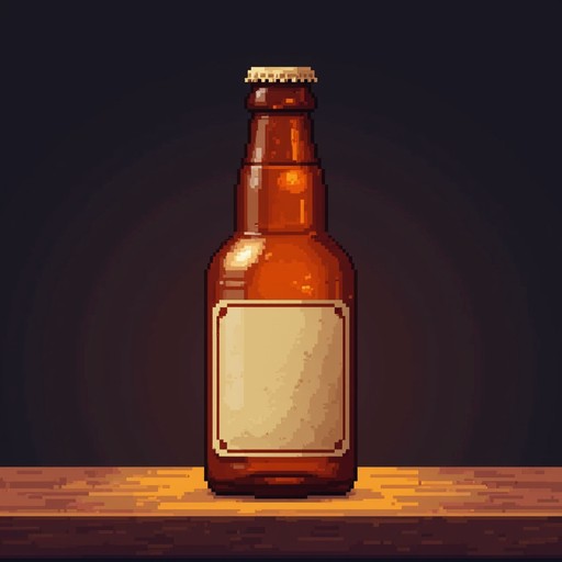 Free Pixelated Amber Brew Image - Pixel, Beer, Bottle | Download at ...