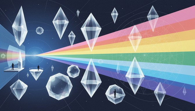 Prism Pattern Colorful Free Vibrant Floating Prisms Image - Geometric, Colorful, Prisms ...