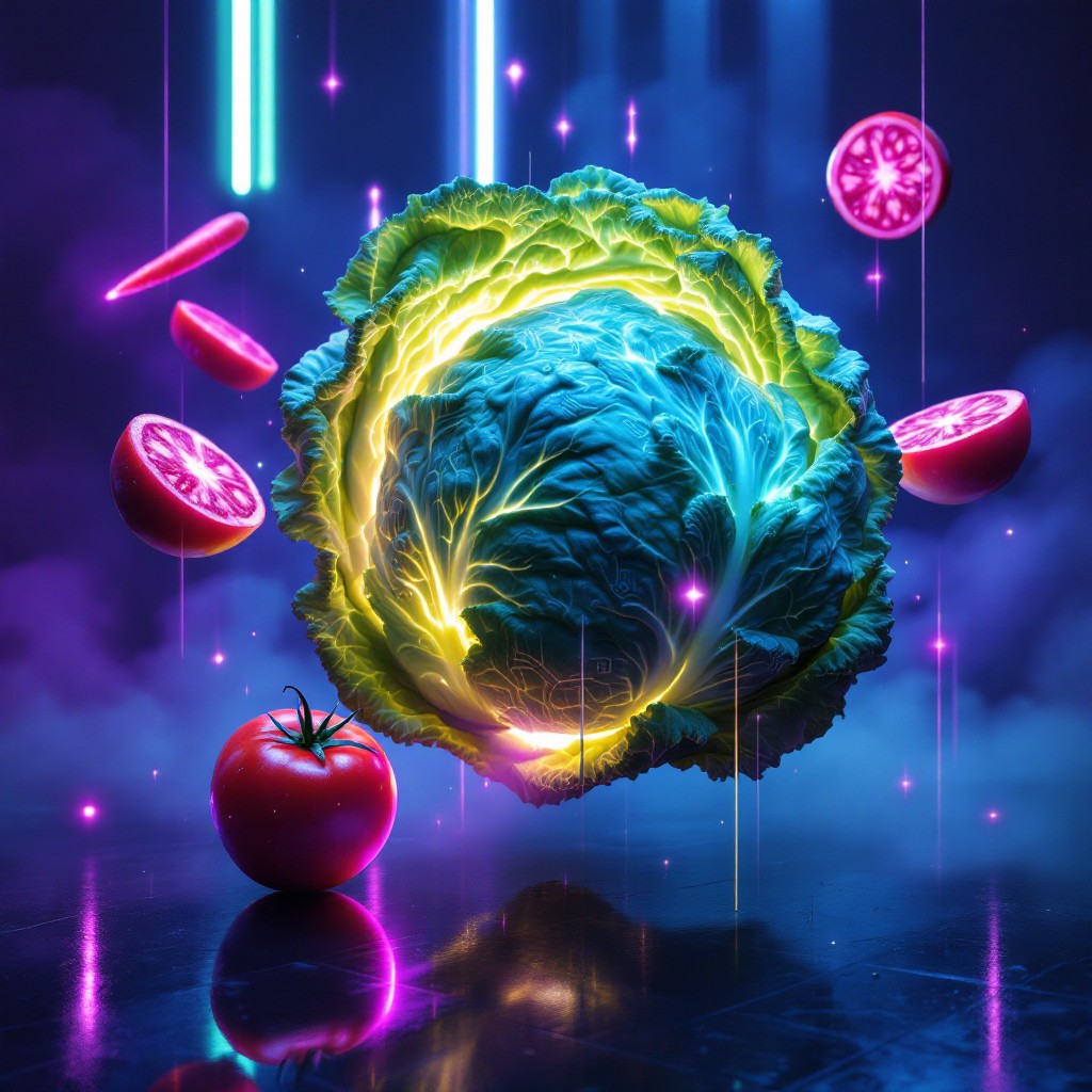 Free Cyberpunk Food Art Image - Cyberpunk, Neon, Vegetables | Download ...