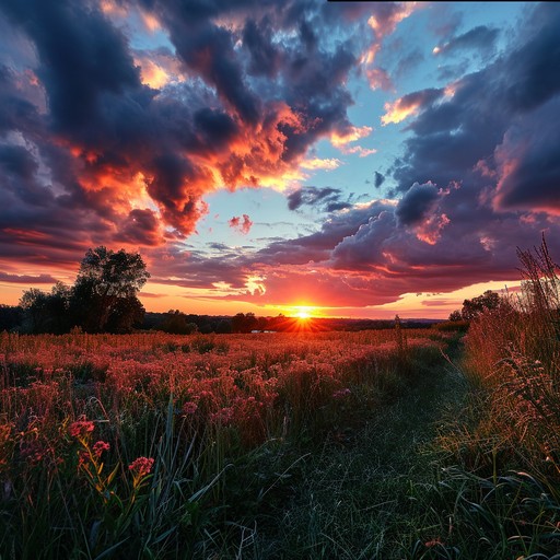 Nature Spring Sunset Free Sunset Nature Landscape Image | Download at StockCake