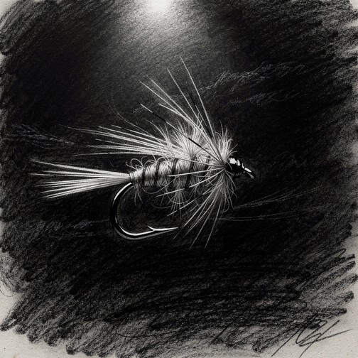 Free Detailed Fishing Fly Image - Charcoal, Fishing, Fly | Download at ...