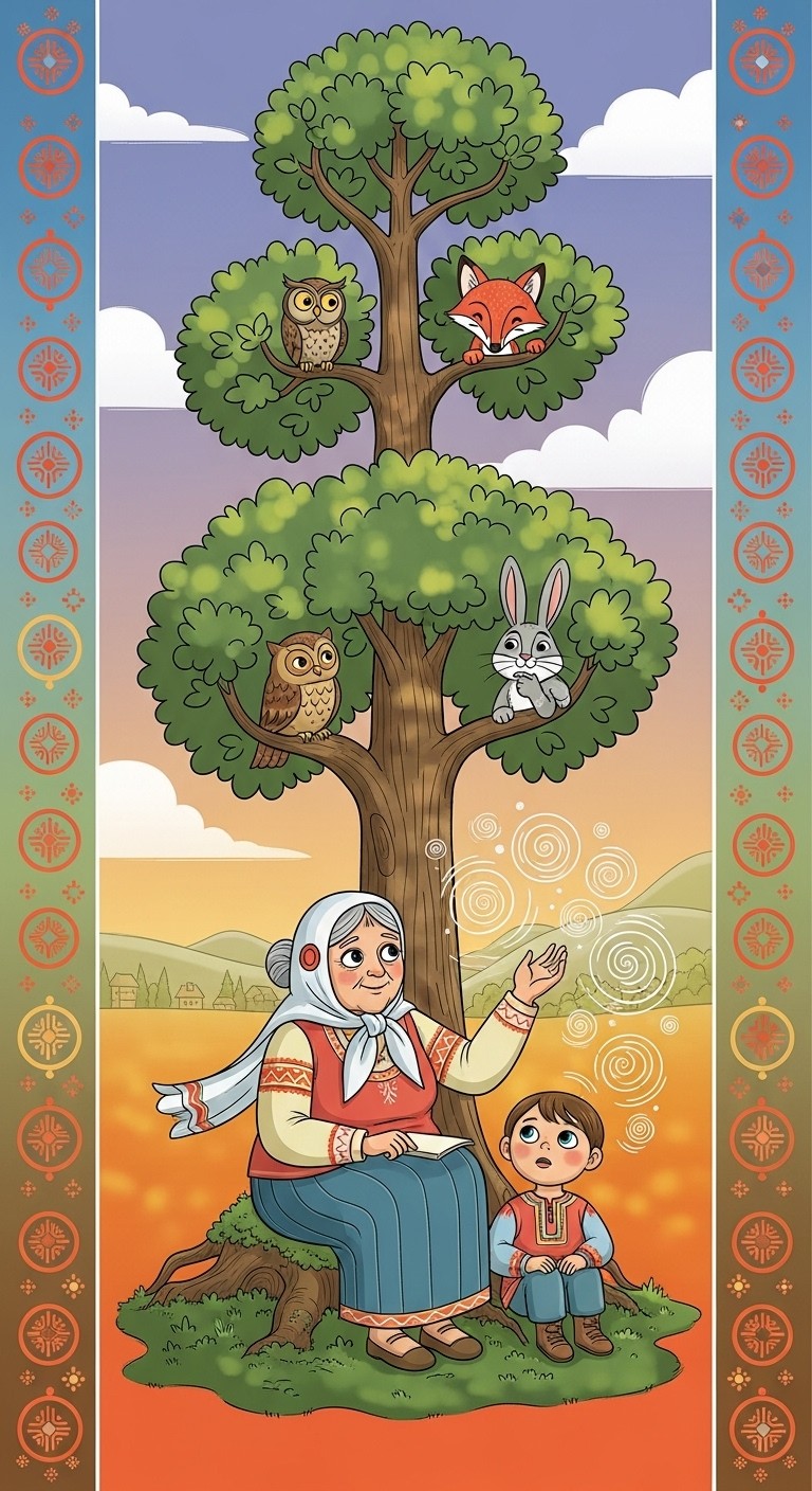 Powerful Wisdomtree Cartoon Free Wisdom's Magical Tree Image - Storytelling, Wisdom, Folklore ...