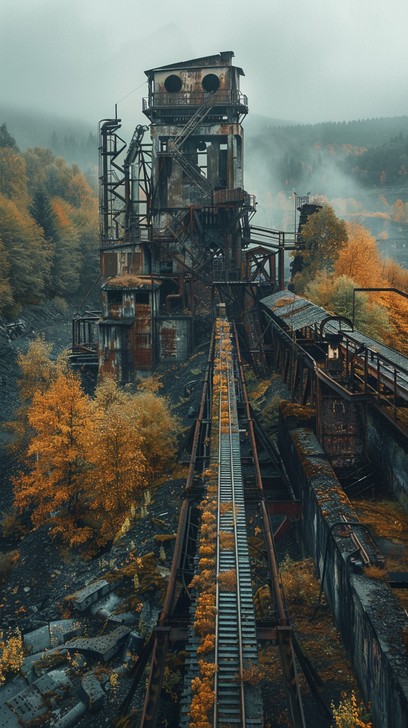 Falling Edifice Free Misty Industrial Relic Image - Abandoned, Industrial, Misty ...