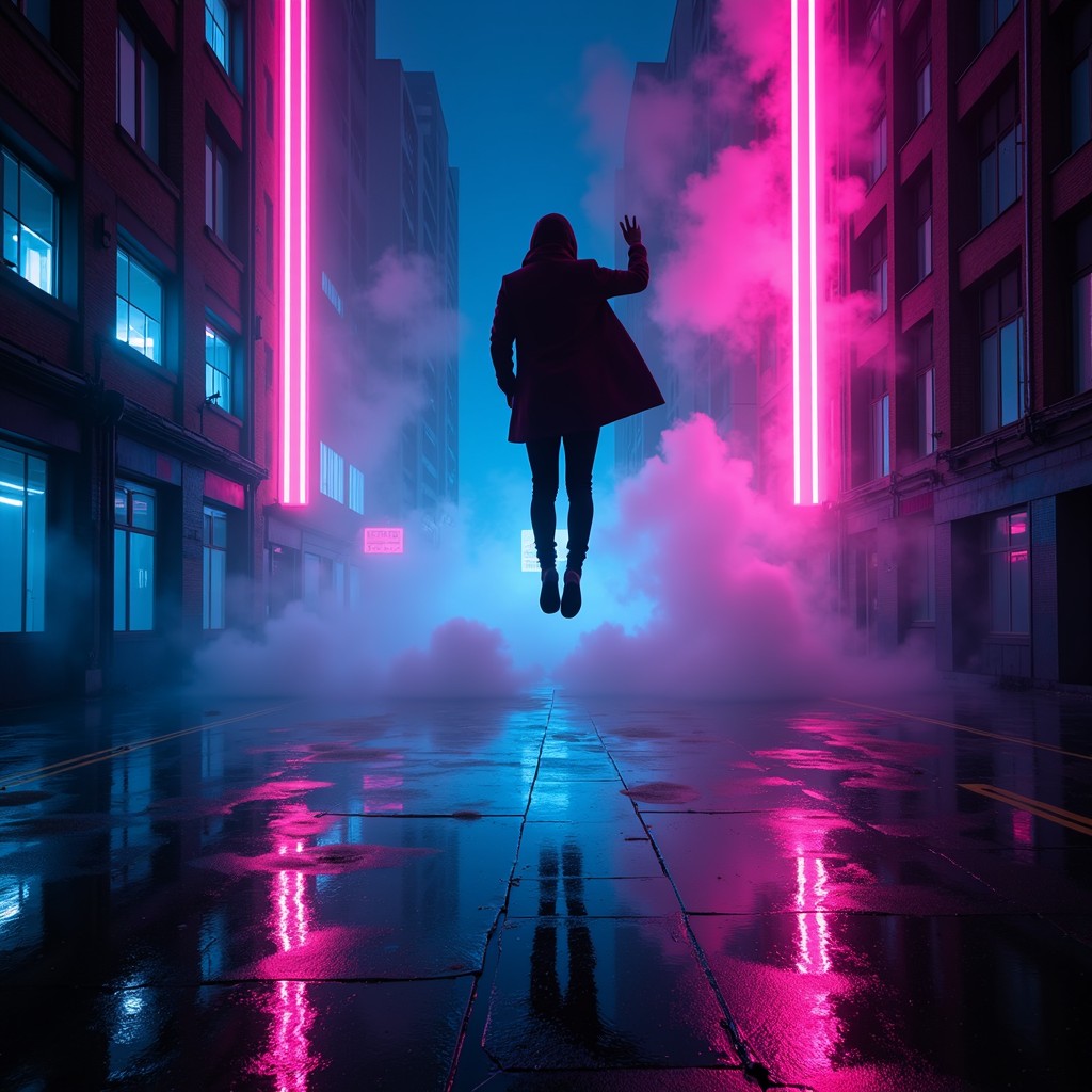 Free Neon Gravity Defied Image - Cyberpunk, Neon, Silhouette | Download ...