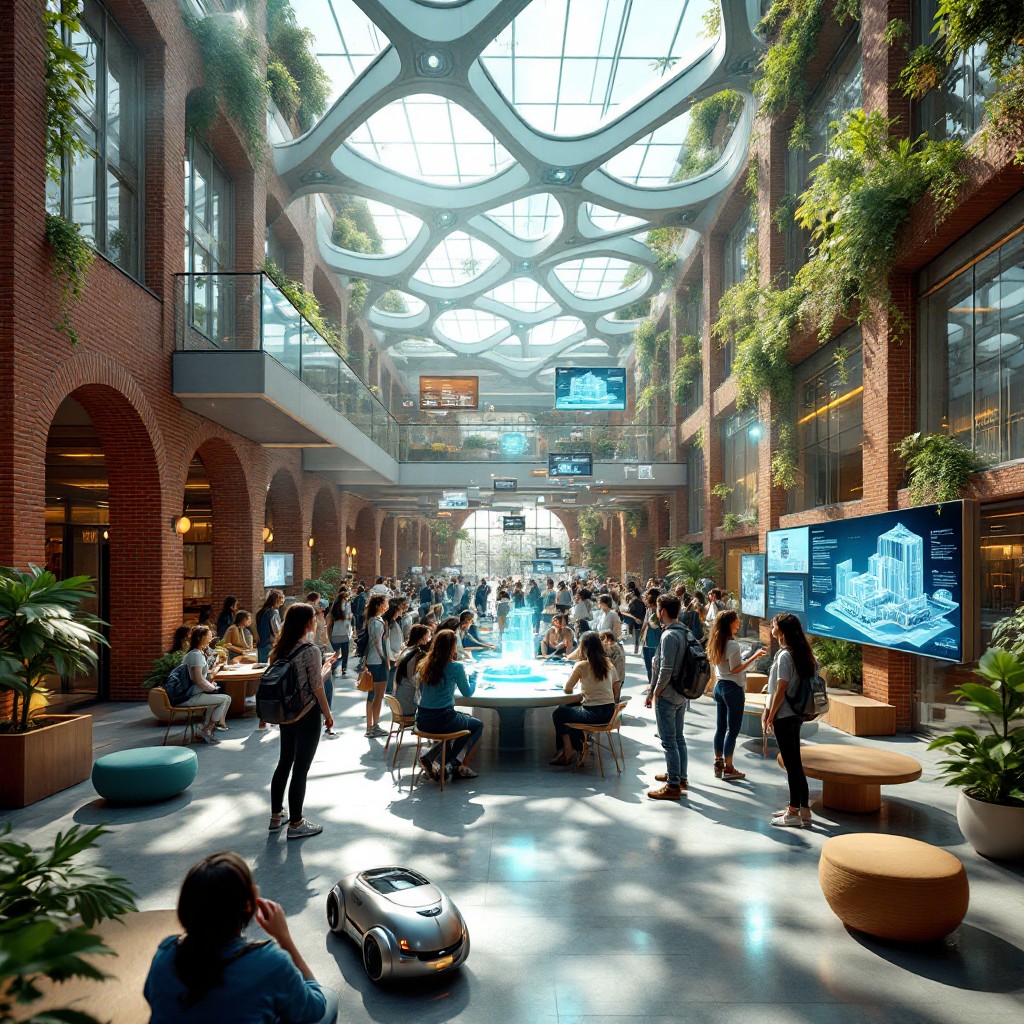 Free Future Learning Spaces Image - Futuristic, Holographic, Students ...