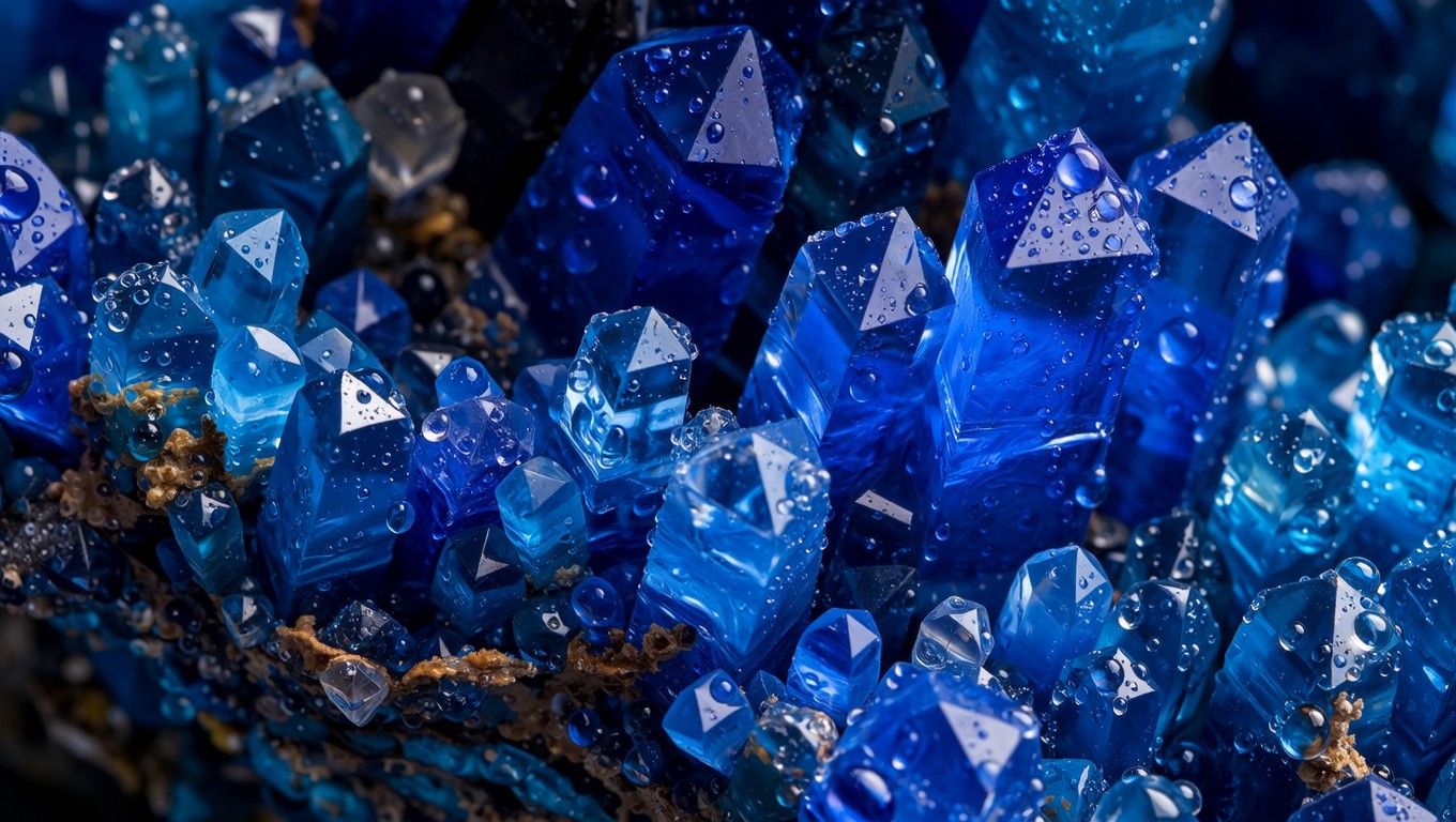 Free Blue Crystal Formations Photo - Crystal, Blue, Crystalline ...
