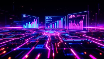 Free Neon Data Visualization Image - Analytics, Cyberpunk, Neon ...