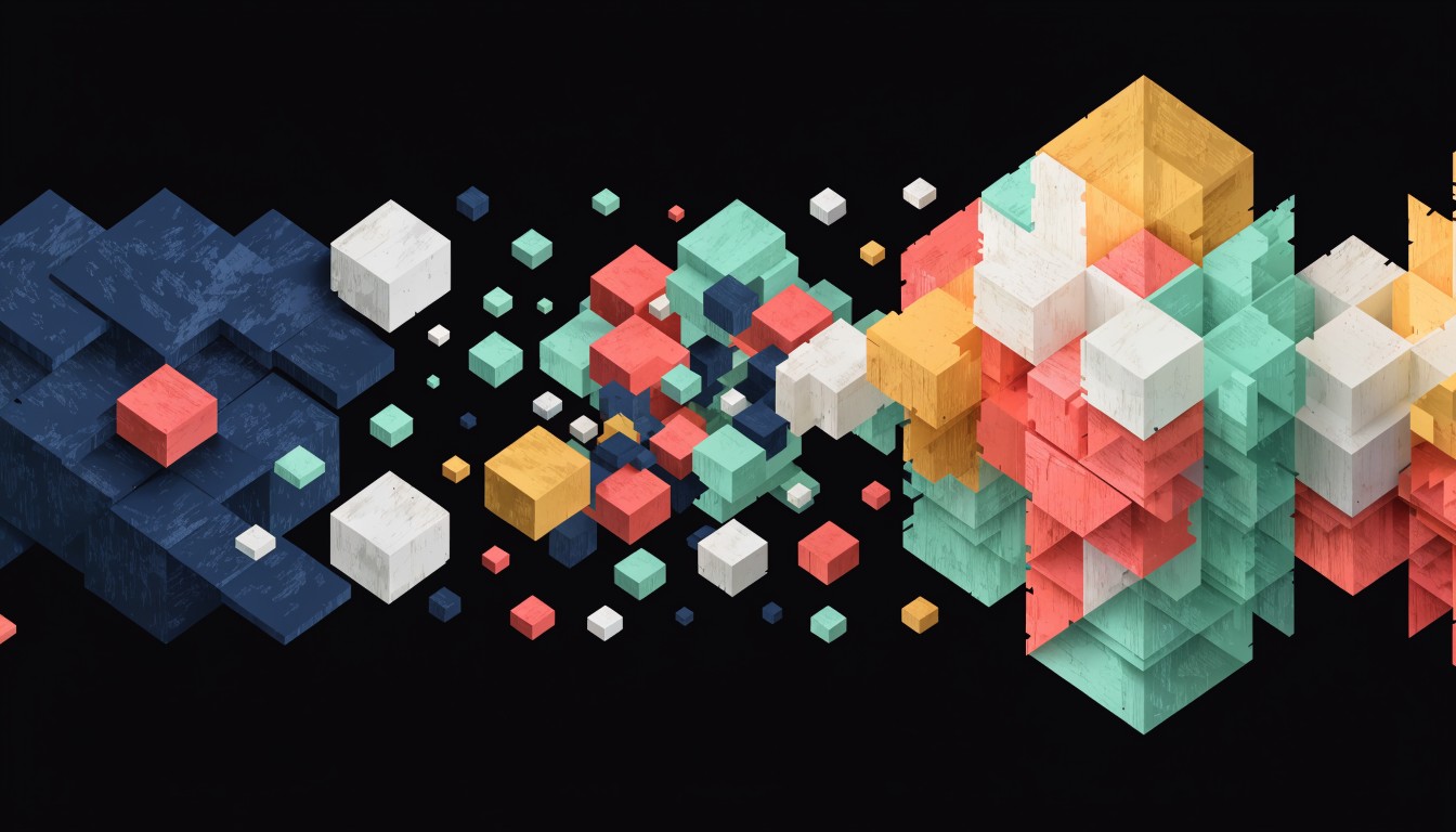 Free Geometric Transformation Journey Image - Isometric, Cubes ...