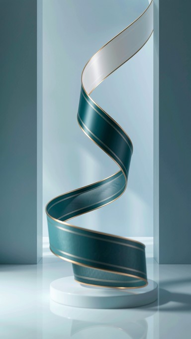 Swirling Rising Ribbion Free Graceful Rising Ribbon Image - Spiral, Ribbon, Teal | Download at ...