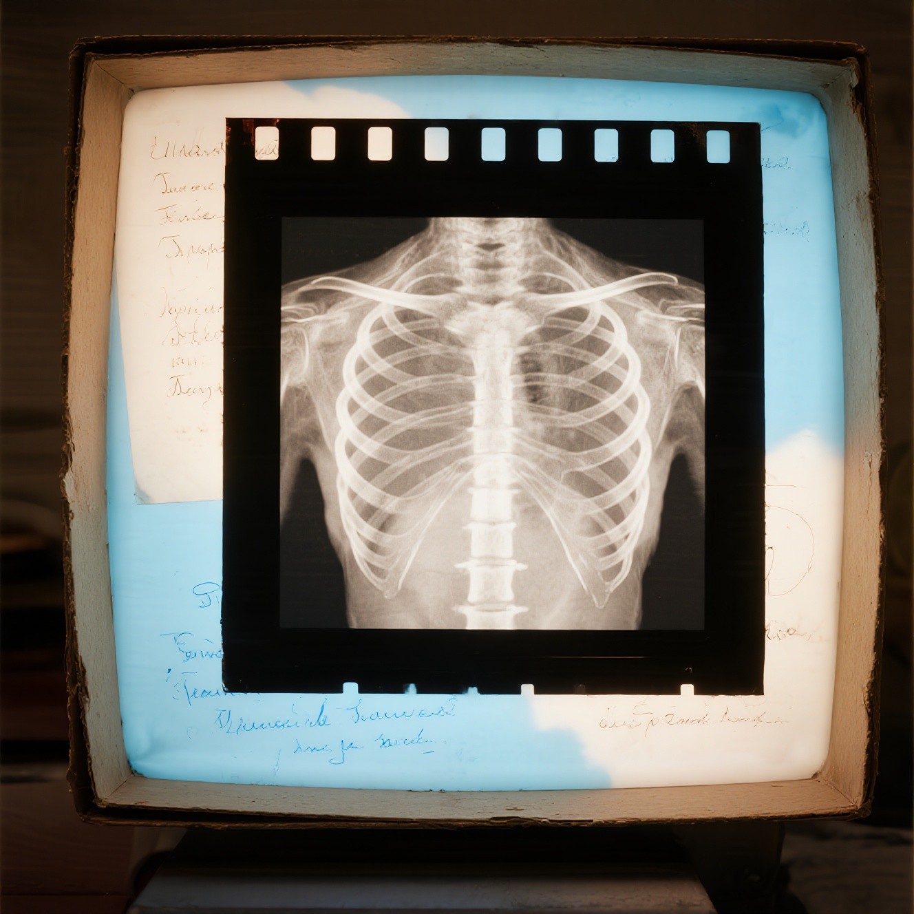 Free Vintage Chest Radiograph Image - Radiograph, Skeleton, Medical ...