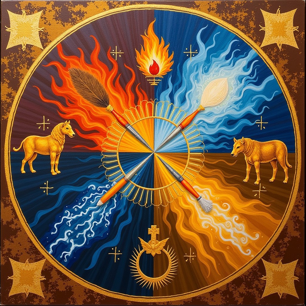 Free Mystical Elemental Harmony Image - Mandala, Elements, Fire ...