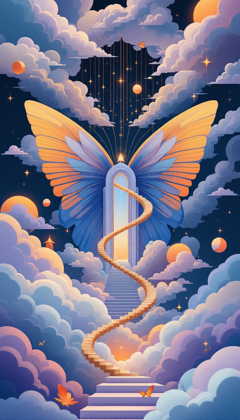 Free Butterfly Gateway Dreams Image - Butterfly, Portal, Staircase ...