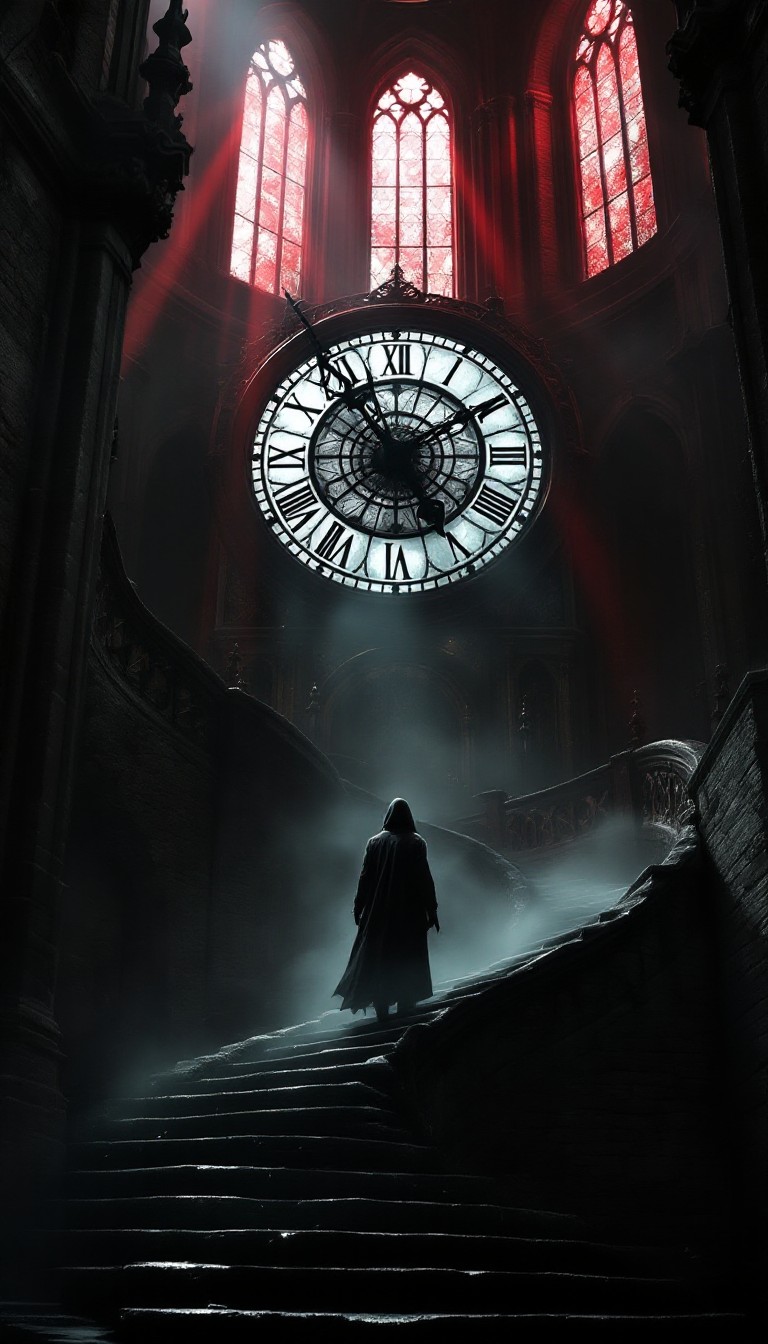 Free Time's Crimson Shadow Image - Gothic, Clock, Cathedral | Download ...