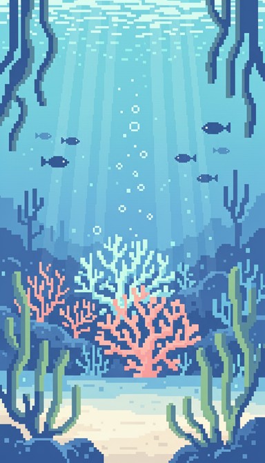 Free Underwater Pixel Paradise Image - Underwater, Pixel, Ocean ...