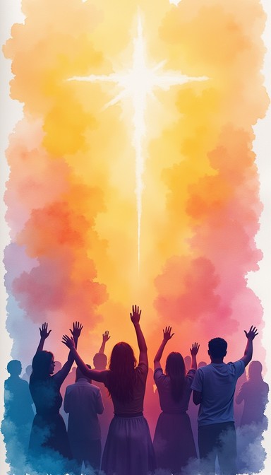 Free Worship in Light Image - Worship, Watercolor, Silhouettes ...