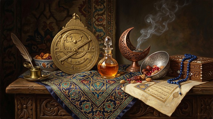 Middle Eastern Objects Free Arabian Treasures Display Image - Astrolabe, Brass, Islamic ...
