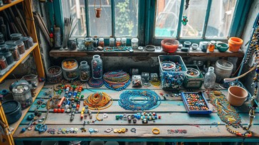 Free Bead Crafting Table Image - Beads, Jewelry, Workshop | Download at ...